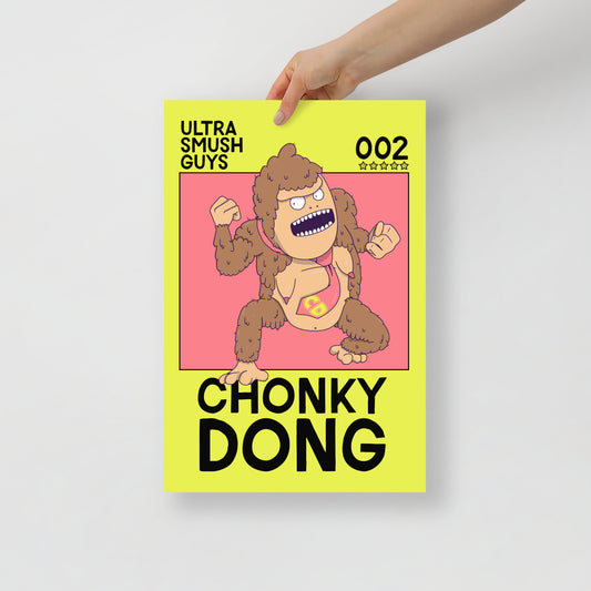 002: Chonky Dong - 12 in. x 18 in. - Ultra Smush Guys