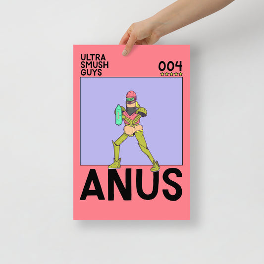 004: Anus - 12 in. x 18 in. - Ultra Smush Guys